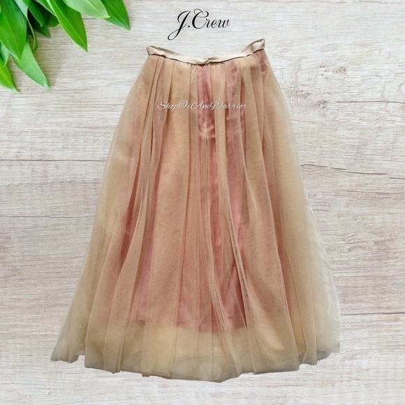 J.Crew NWT pink sorbet ribbon waist tulle ankle length skirt *shop@iamwarrior - Picture 9 of 16